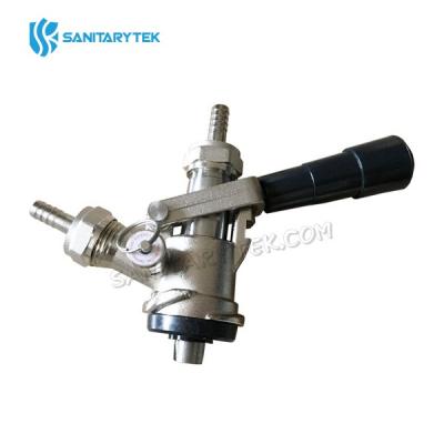 S type keg coupler with pressure relief valve