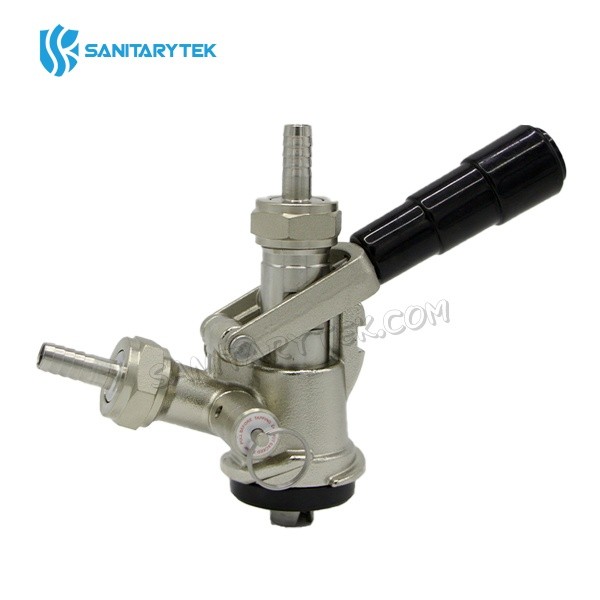 S type keg coupler with pressure relief valve
