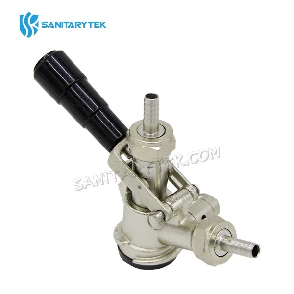 S type keg coupler with pressure relief valve