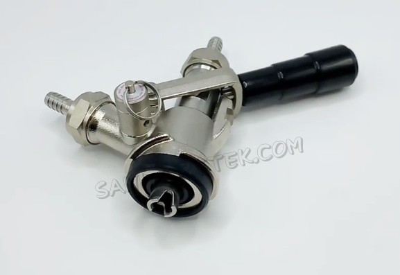 S type keg coupler with pressure relief valve