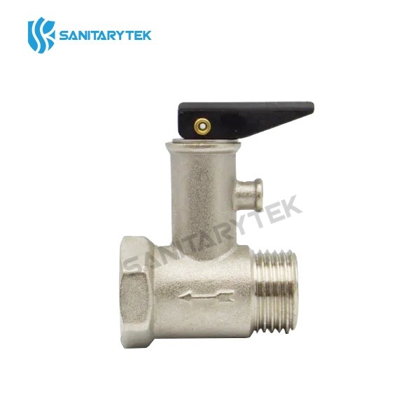 Safety valve M/F with lever for water heaters