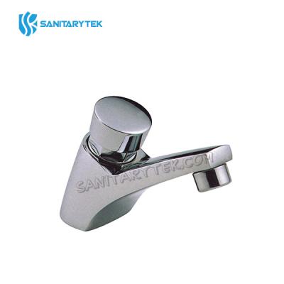 Self closing delay action basin tap