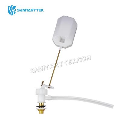 Side inlet fill valve with float ball