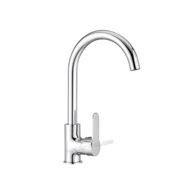 Single lever sink mixer with swivel spout