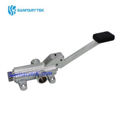 Single mixing pedal tap valve (cold & hot water)