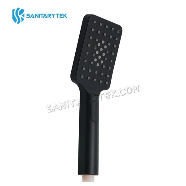 Square 3 functions matte black handheld shower - Image 2