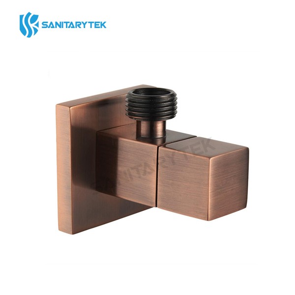 Square angle valve chrome plated with rosette - Image 3