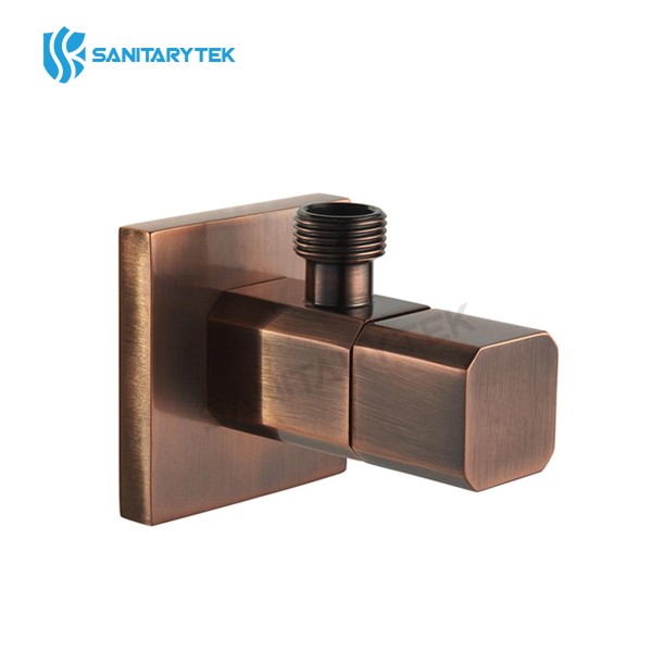 Square angle valve with rosette