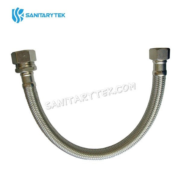 Stainless steel braided flexible tap connector hose