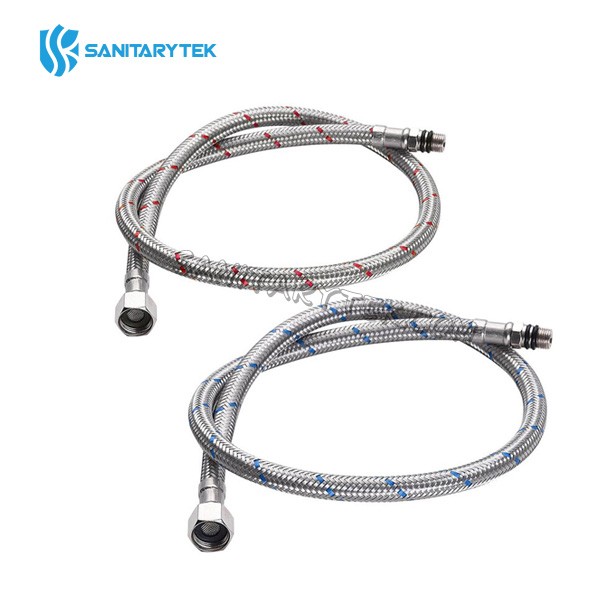 Stainless steel flexible mixer hose pair (set of 2)