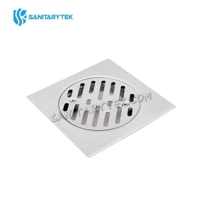 Stainless steel floor drain with screwed grate