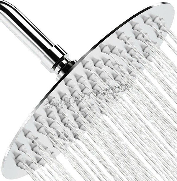 Stainless steel round thin shower head - Image 3