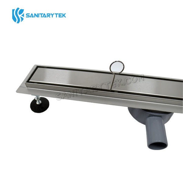 Stainless steel shower drain with 360 degree rotating siphon