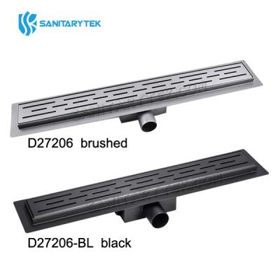 Stainless steel side outlet shower drain