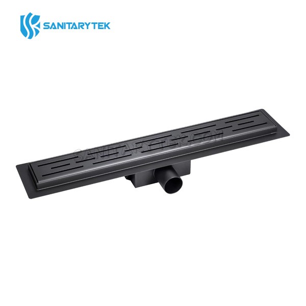Stainless steel side outlet shower drain