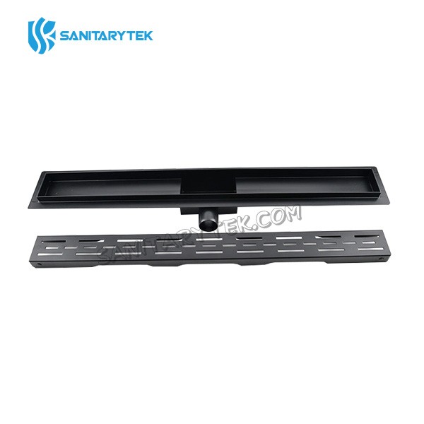 Stainless steel side outlet shower drain