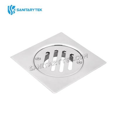 Stainless steel square drain with screwed grate 10x10