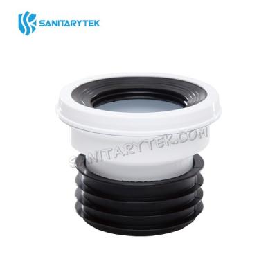 Straight WC connector with synthetic rubber