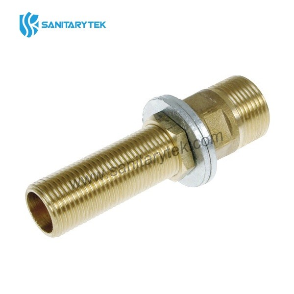 Straight flanged connector, Brass Extension for core housing - Image 2