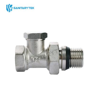 Straight lockshield radiator valve, auto-seal tail piece