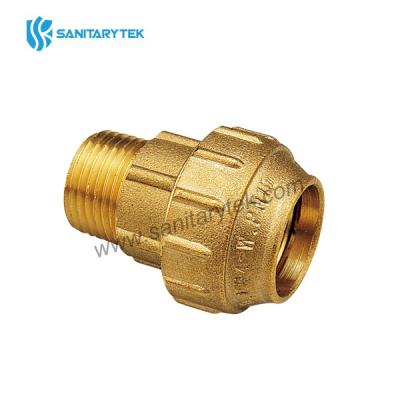 Straight male fitting for polyethylene pipe