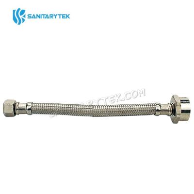 Toilet connector, braided stainless steel, 7/8-in. female ballcock