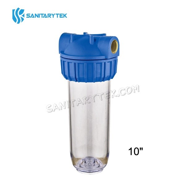 Transparent water filter housing