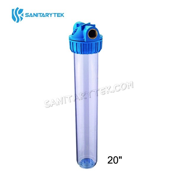 Transparent water filter housing