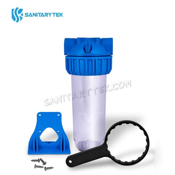 Transparent water filter housing