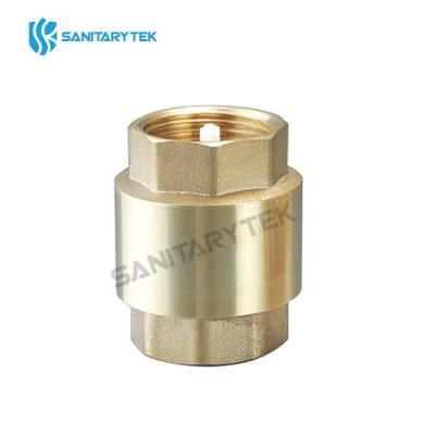 Universal spring brass check valve with plastic core