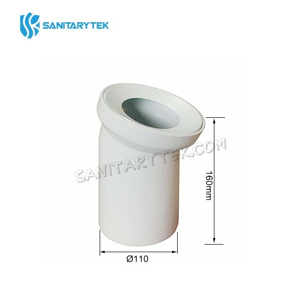 WC pan connector elbow 22 degree