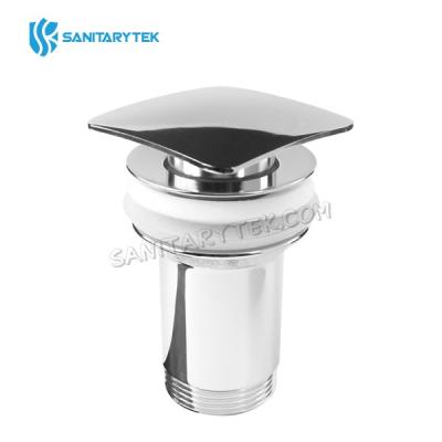 Wash-basin CLICK/CLACK waste with overflow, square plug