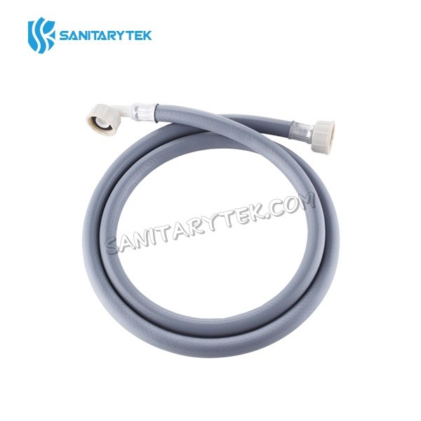 Washing machine inlet hose - straight/elbow (grey)