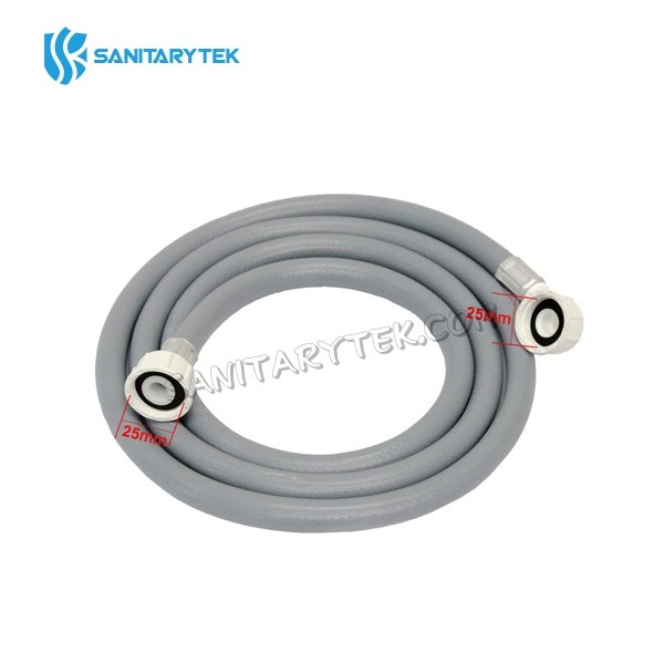 Washing machine inlet hose - straight/elbow (grey)