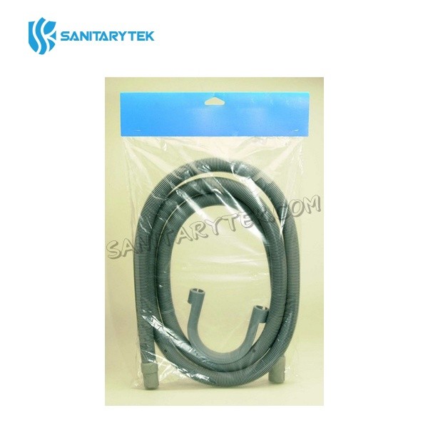 Washing machine outlet hose with support bracket