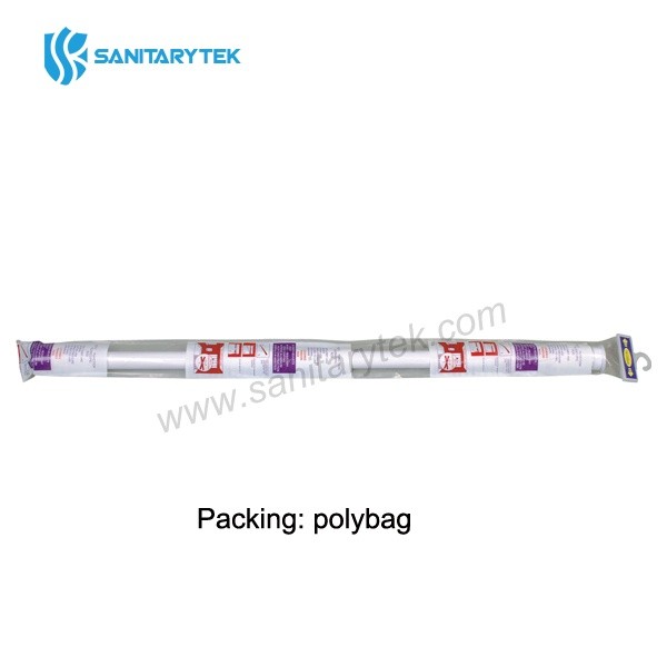 Aluminium telescopic shower curtain rod - white