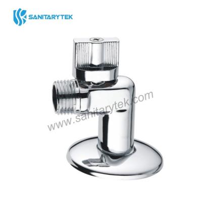 Angle ball valve with lever handle, chrome plated
