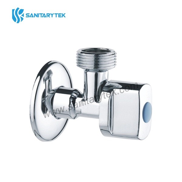 Angle ball valve with rosette,chrome plated