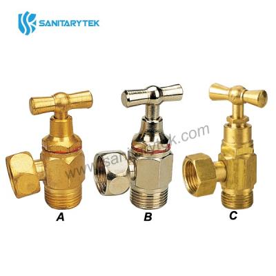 Angle stop cock male with swivel nut