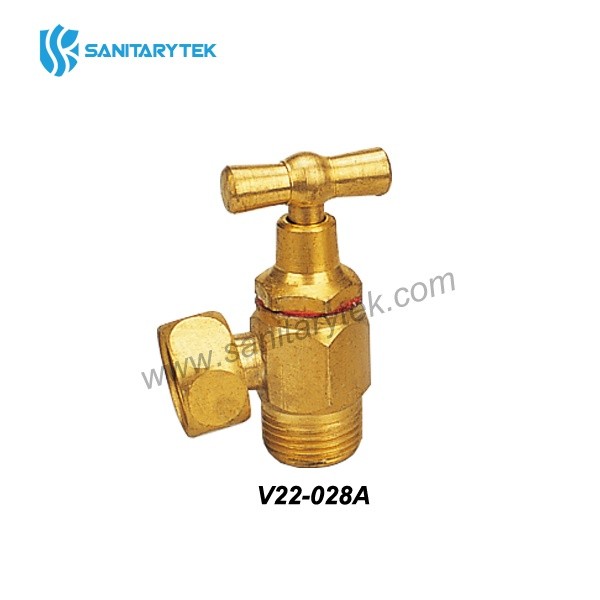 Angle stop cock male with swivel nut