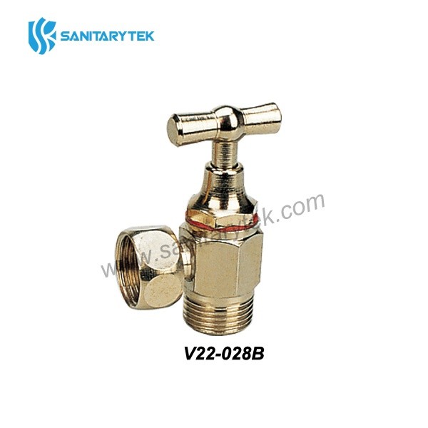 Angle stop cock male with swivel nut