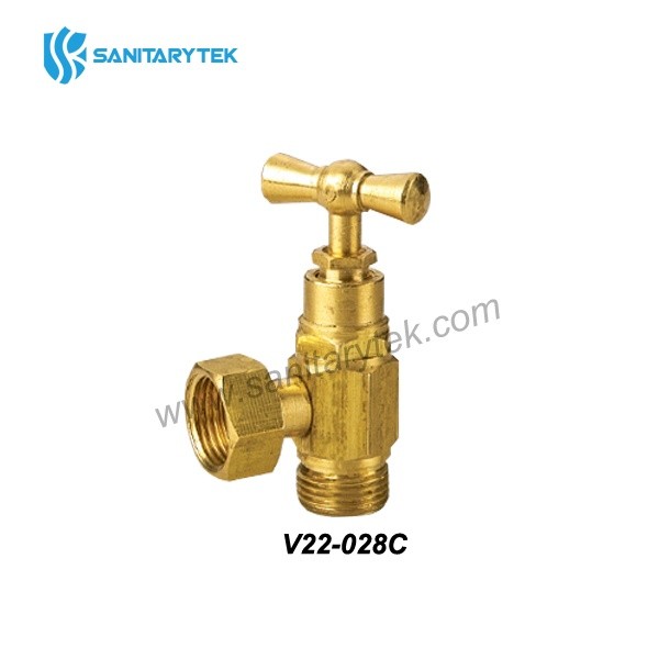 Angle stop cock male with swivel nut