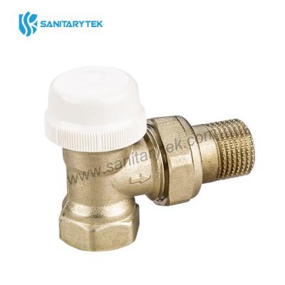 Angle thermostatic radiator valve