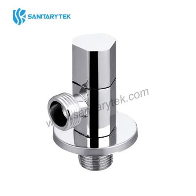 Angle valve, ceramic cartridge, chrome plated brass