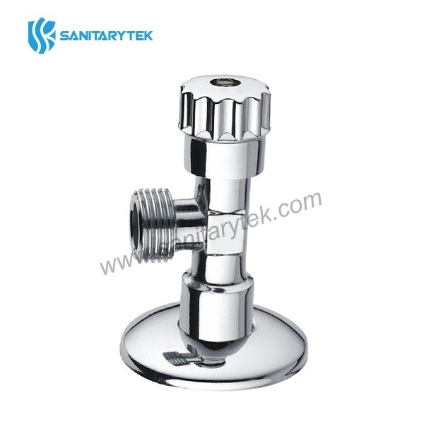 Angle valve, chrome plated