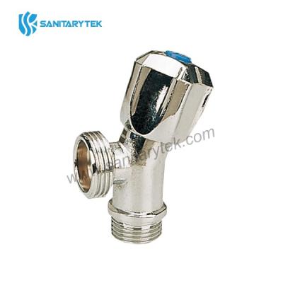 Angle valve for washing machine, chrome plated