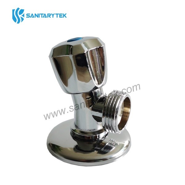 Angle valve for washing machine, chrome plated