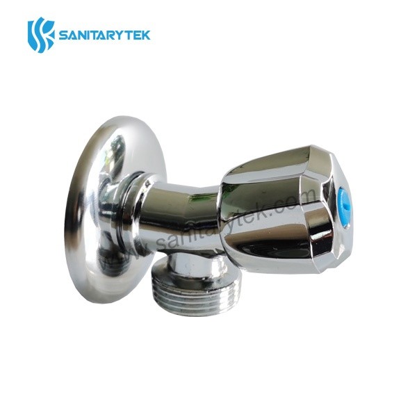 Angle valve for washing machine, chrome plated