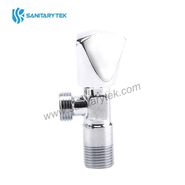 Angle Valve with flange, chrome plated, heavy type