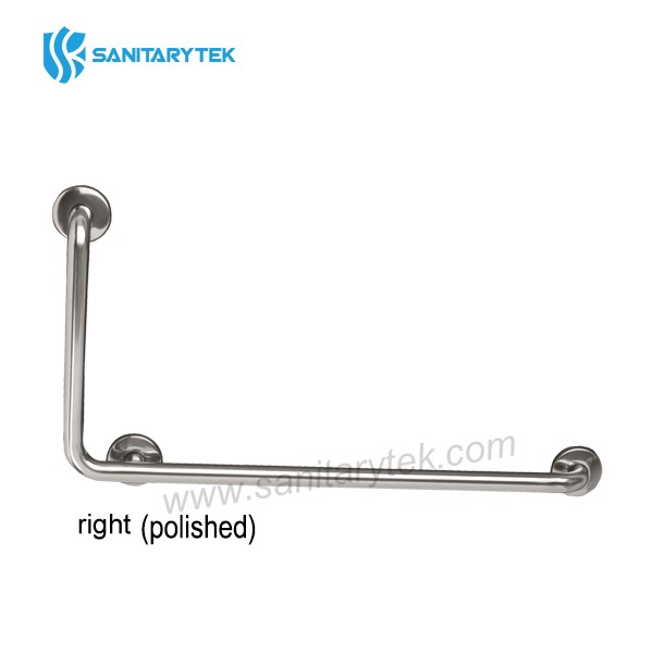 90º Angled grab bar, stainless steel